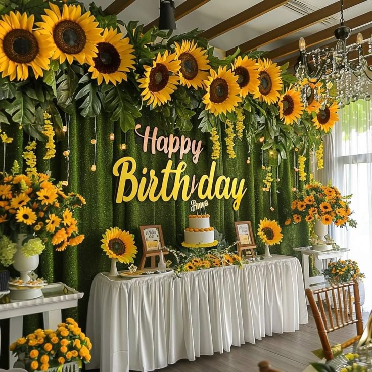 . Sunflower Wall Backdrop