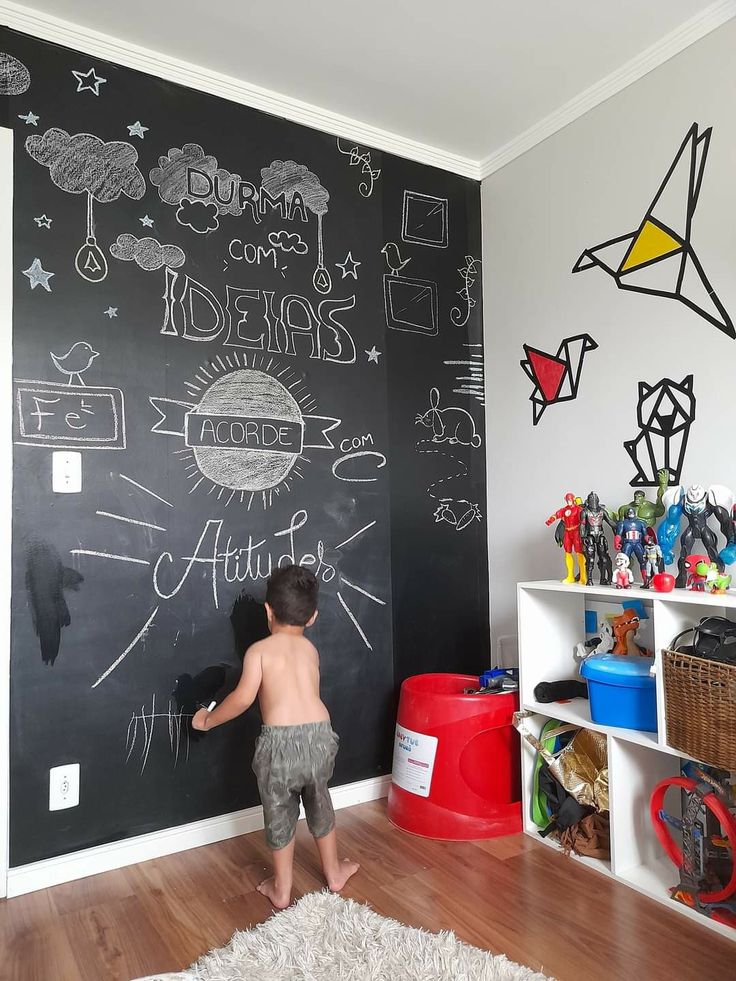 Turn a Blank Wall Into a Giant Chalkboard or Whiteboard