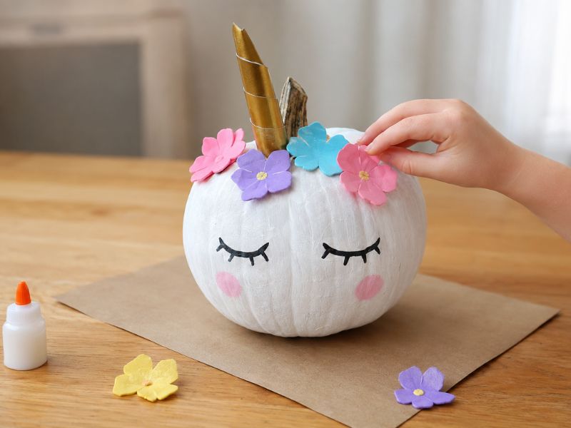 Unicorn Halloween Pumpkin Painting Ideas