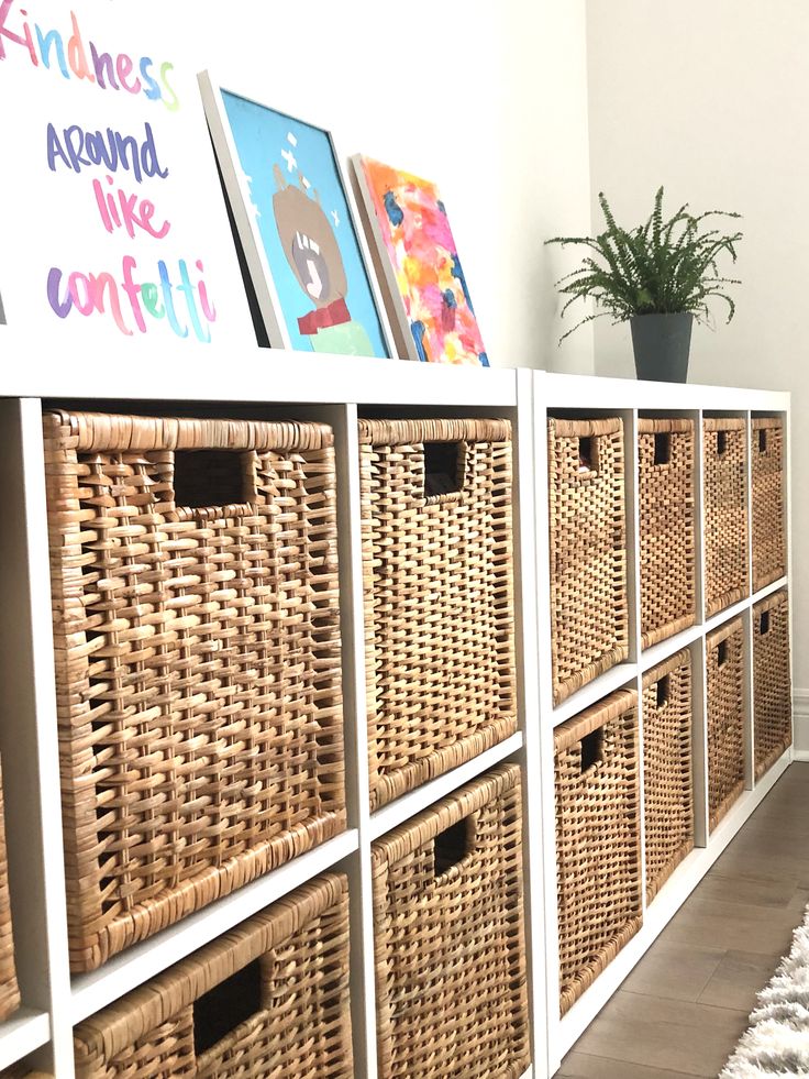 Use Baskets for Quick Cleanup