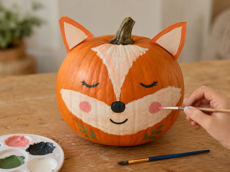 Woodland Animal Pumpkin Painting Ideas Kids Can Make