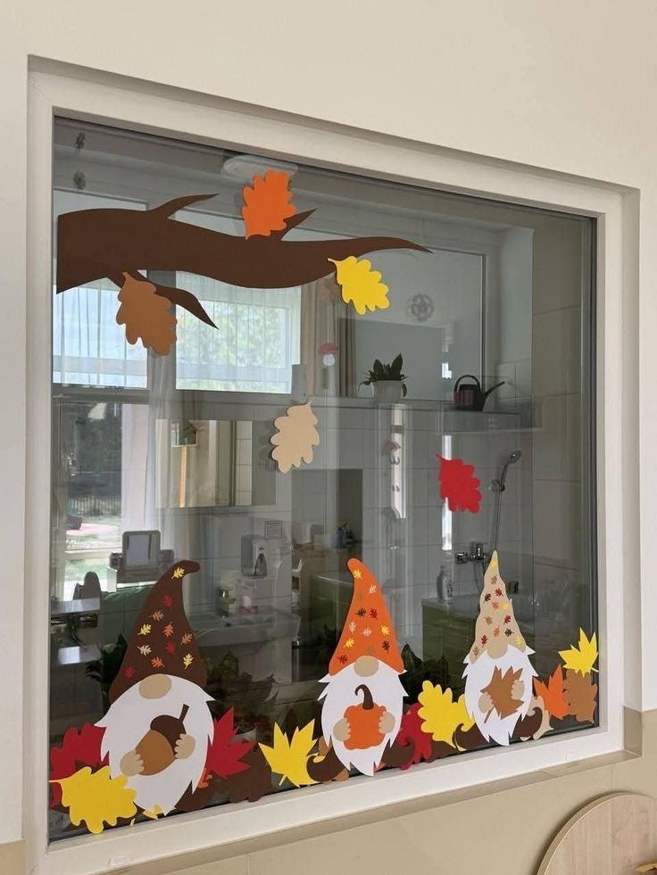 Autumn Window Decorations