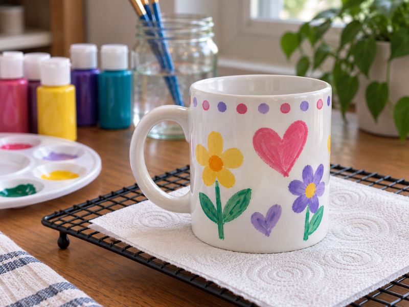 Dry and Cure the Finished Mug