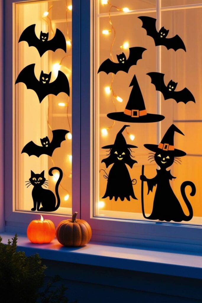 Halloween Window Silhouettes