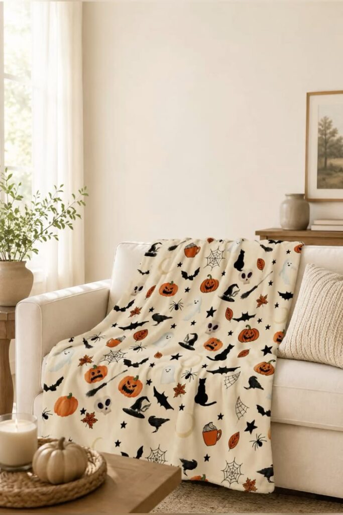 Cozy Halloween Throw Blankets