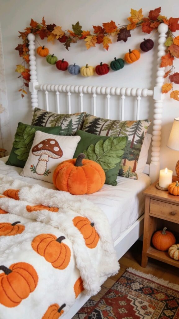 Pumpkin-Themed Bedding