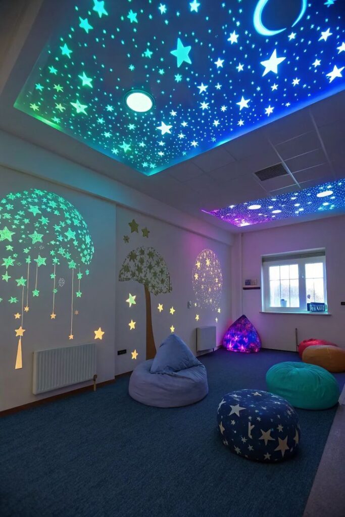 Moon and Stars Ceiling Decorations