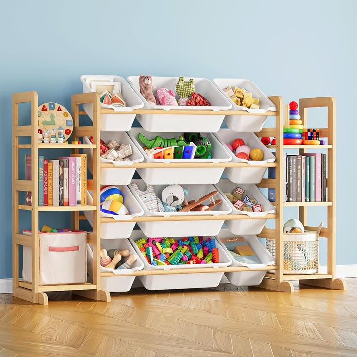 . SpaceAid Toy Storage Organizer with 6 Shelves and 12 Bins