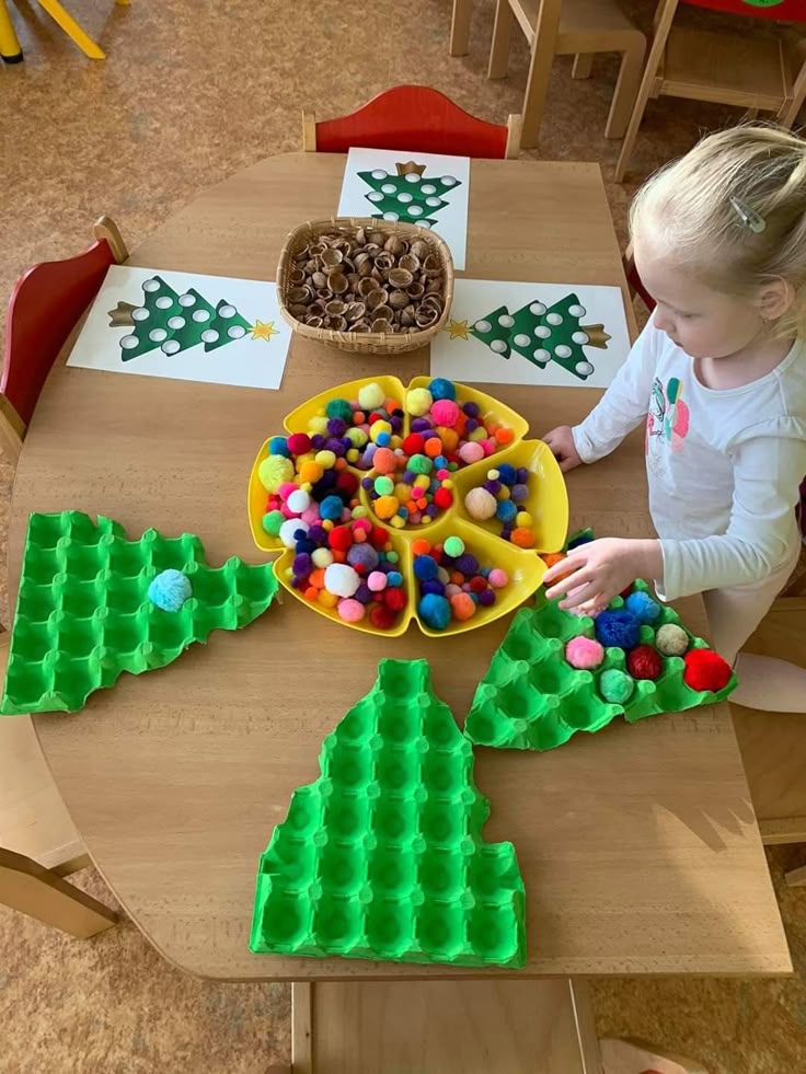 Egg Carton Christmas Trees