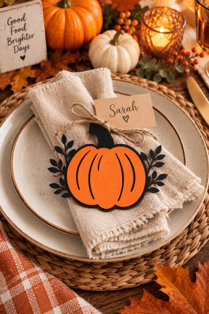 Make a Pumpkin Place Setting