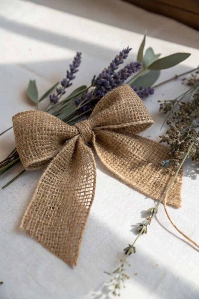 Make a Burlap Bow Display