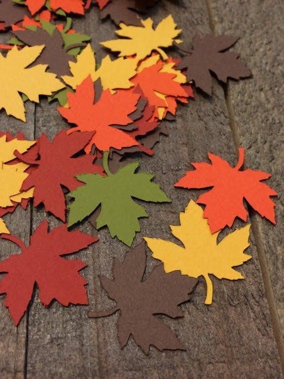 Paper Leaf Table Confetti