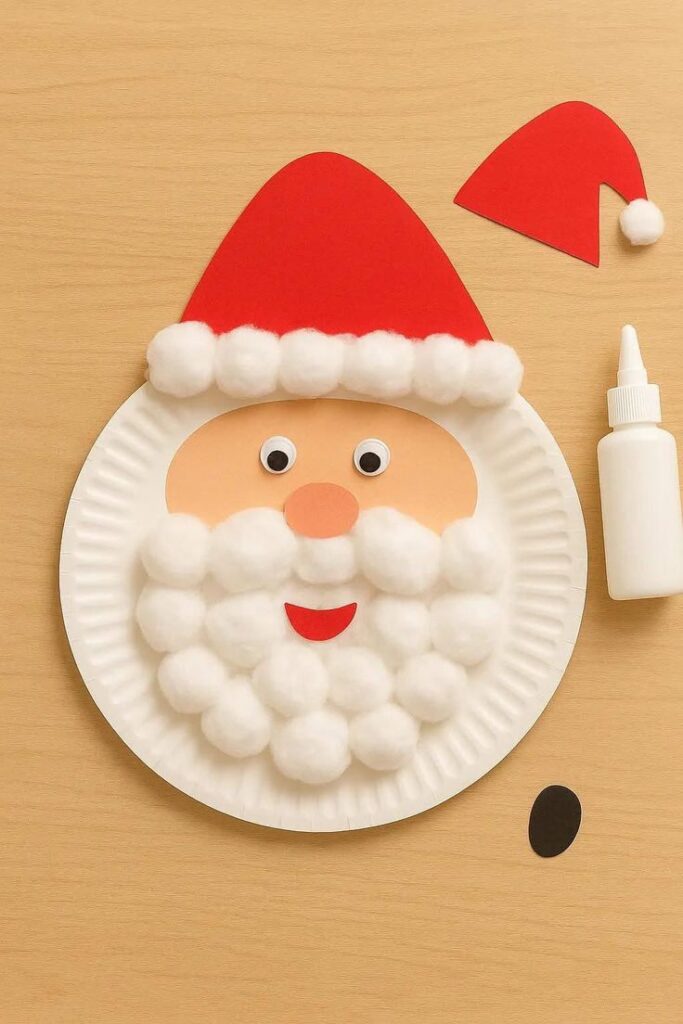 Paper Plate Santa Claus