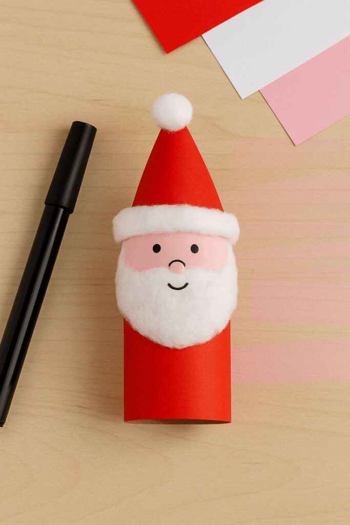 Toilet Paper Roll Santa